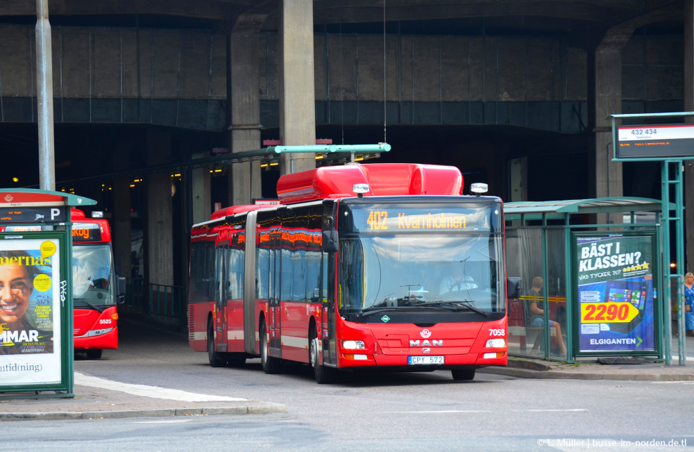 Швеция, MAN A23 Lion's City GL NG313 CNG № 7058