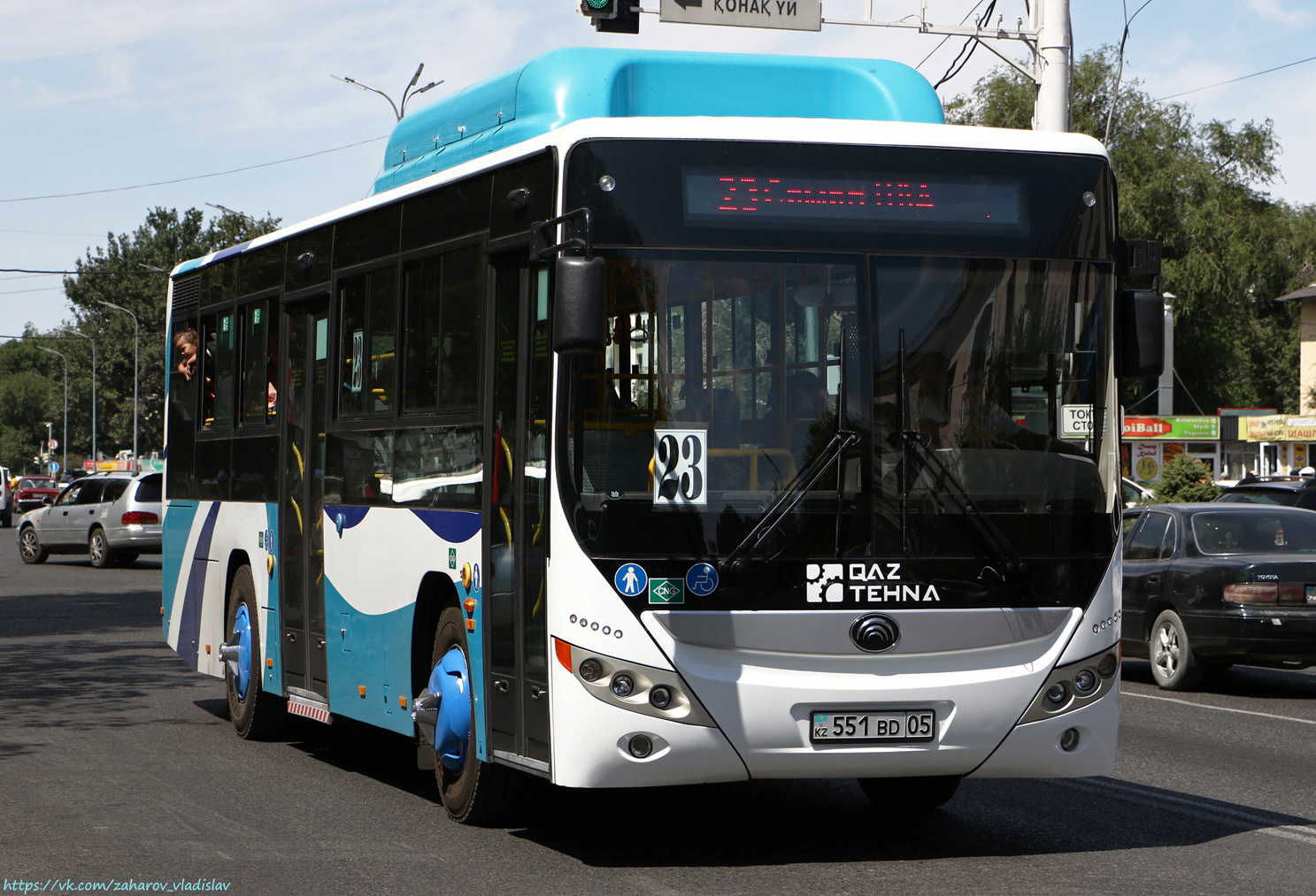 Жетысуская область, Yutong ZK6108HGH (QazTehna) № 551 BD 05