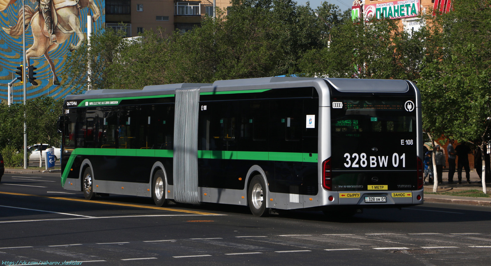 Астана, Yutong ZK6180BEVG (QazTehna) № E108