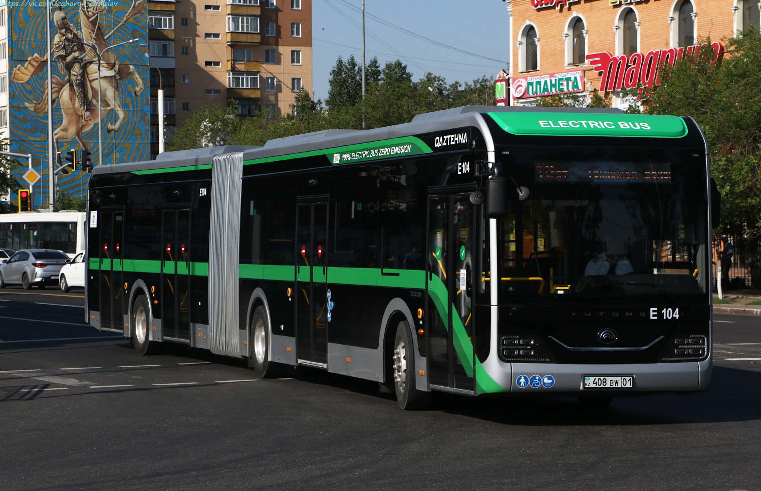Астана, Yutong ZK6180BEVG (QazTehna) № E104