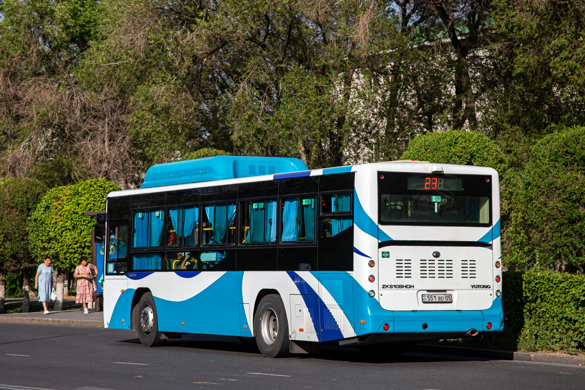 Жетысуская область, Yutong ZK6108HGH (QazTehna) № 551 BD 05