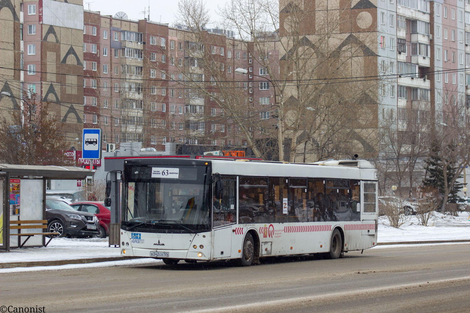 Красноярский край, МАЗ-203.068 № В 342 СО 124