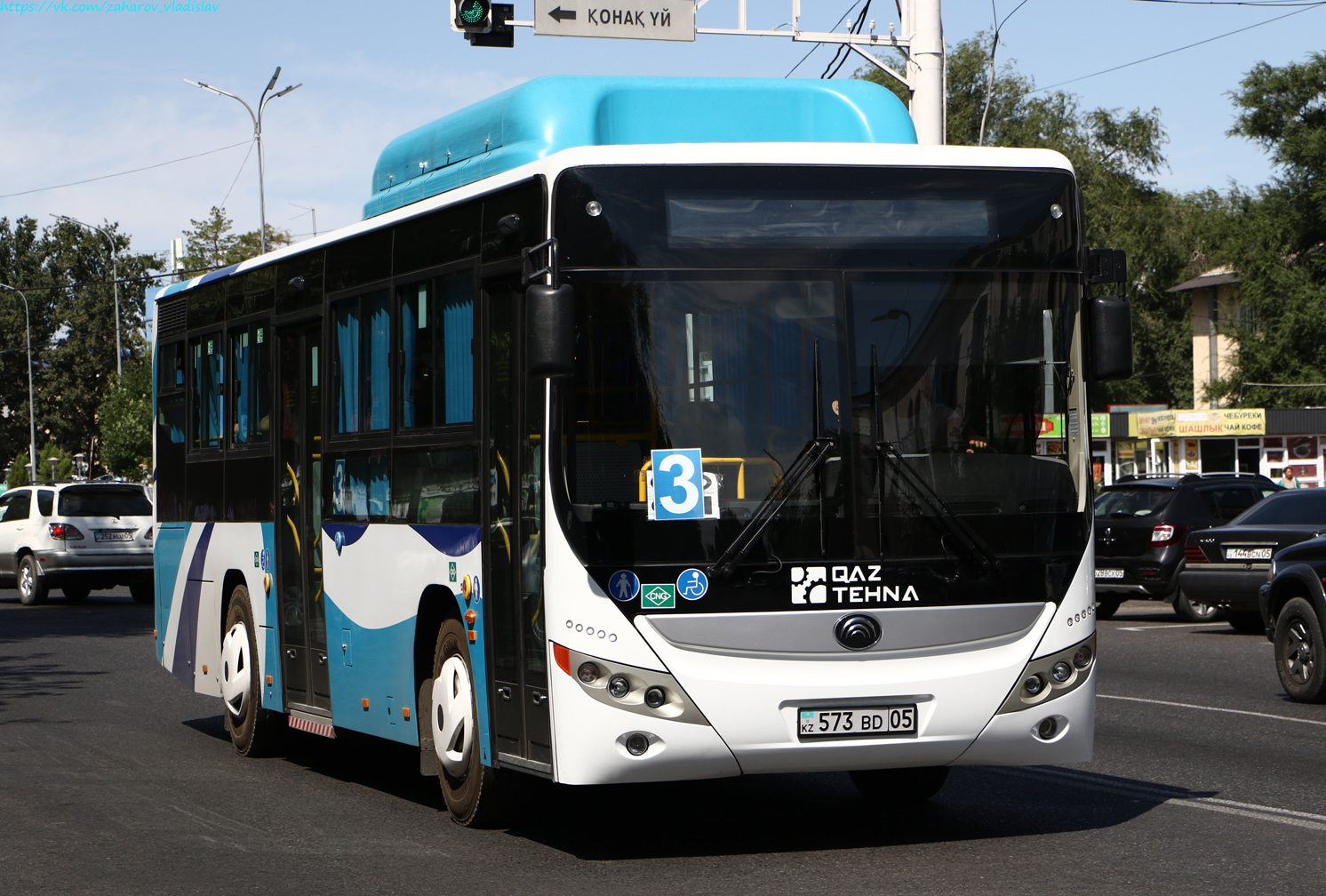 Жетысуская область, Yutong ZK6108HGH (QazTehna) № 573 BD 05