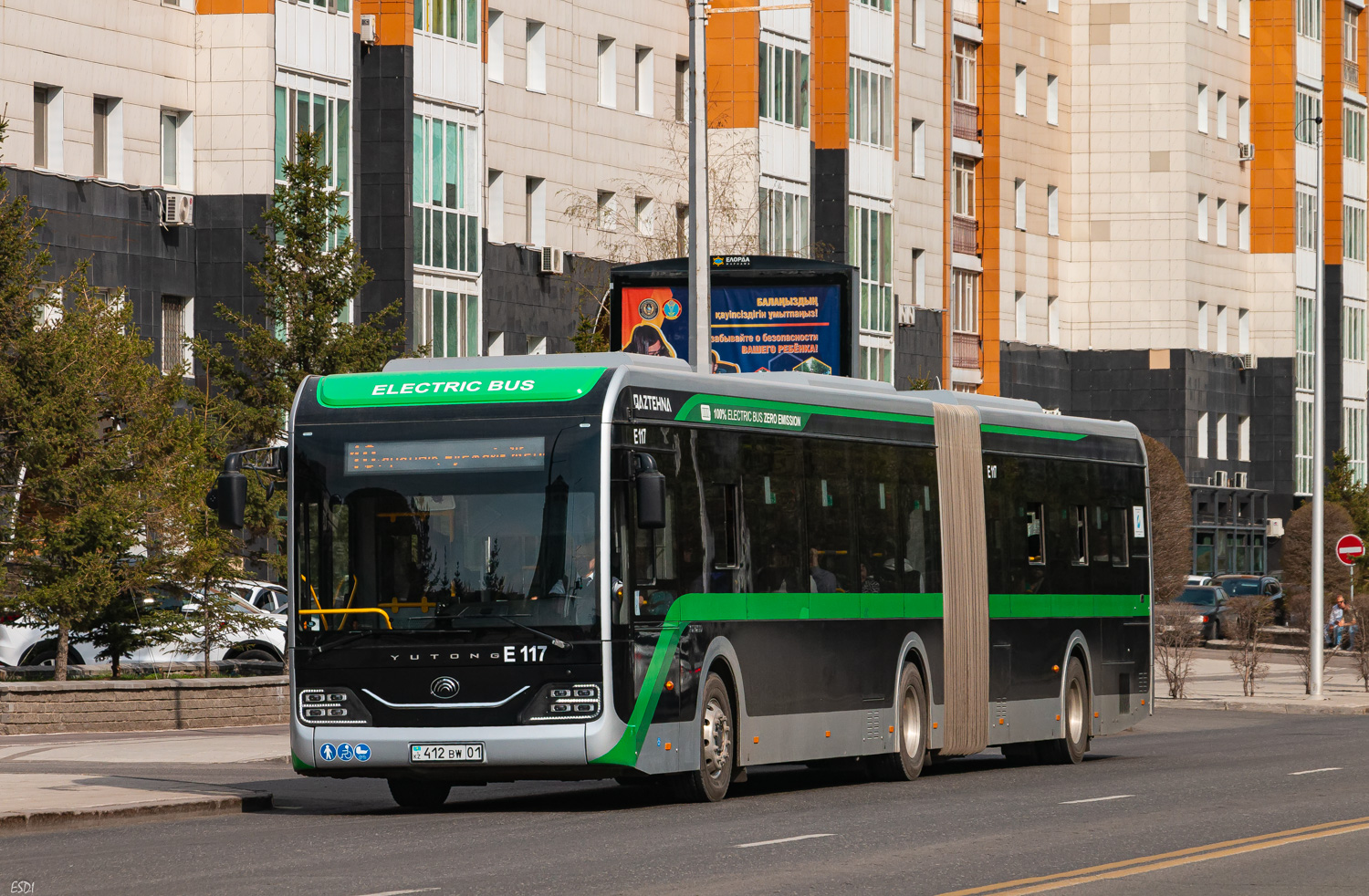 Астана, Yutong ZK6180BEVG (QazTehna) № E117