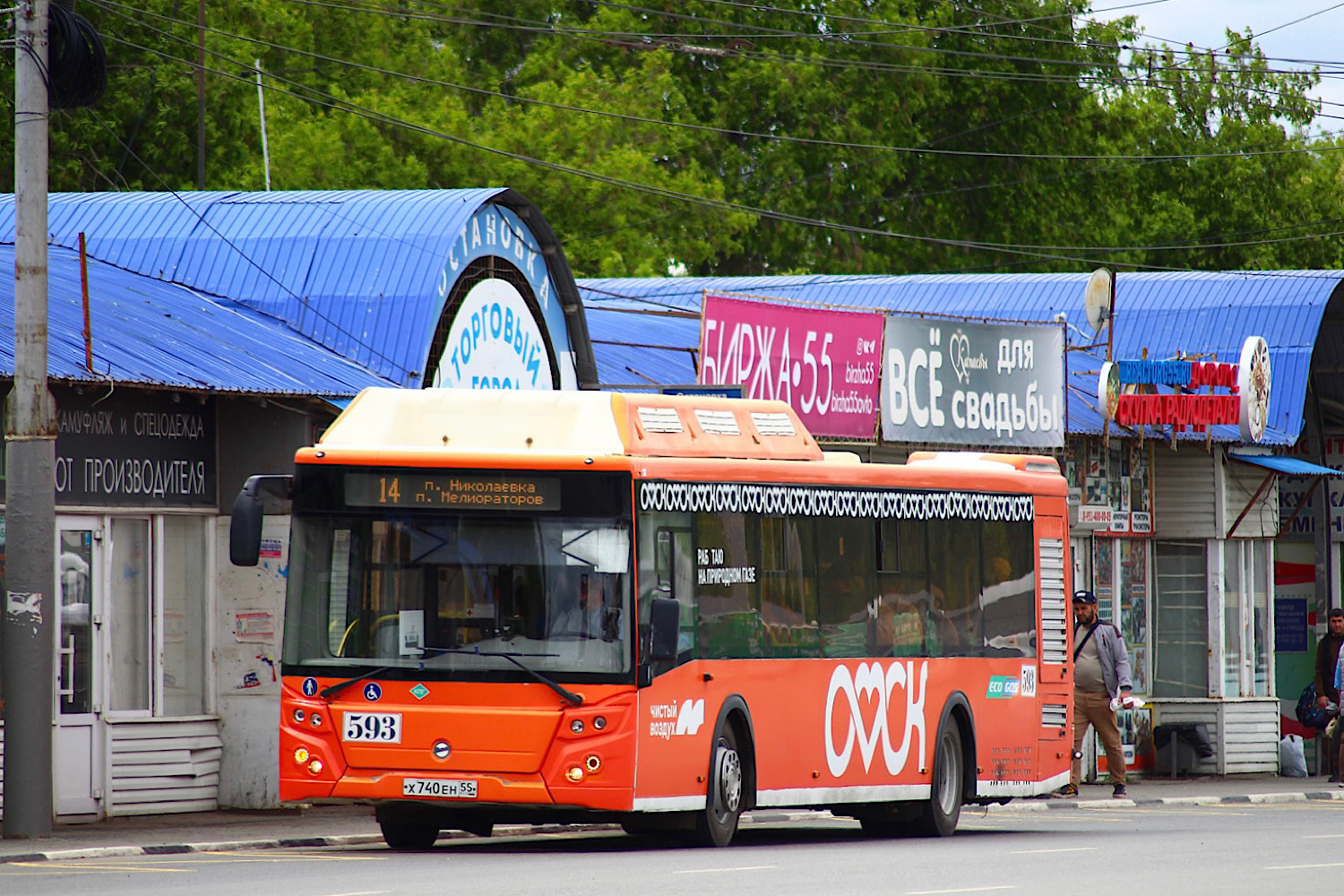 Омская область, ЛиАЗ-5292.67 (CNG) № 593