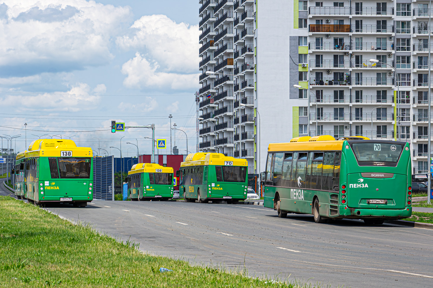 Пензенская область, Scania OmniLink II (Скания-Питер) № Е 875 МН 164; Пензенская область — Автобусные вокзалы, станции и конечные остановки