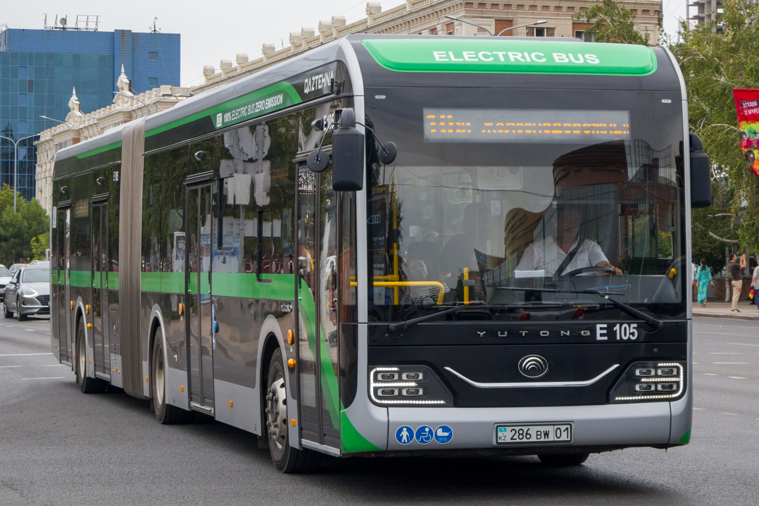 Астана, Yutong ZK6180BEVG (QazTehna) № E105