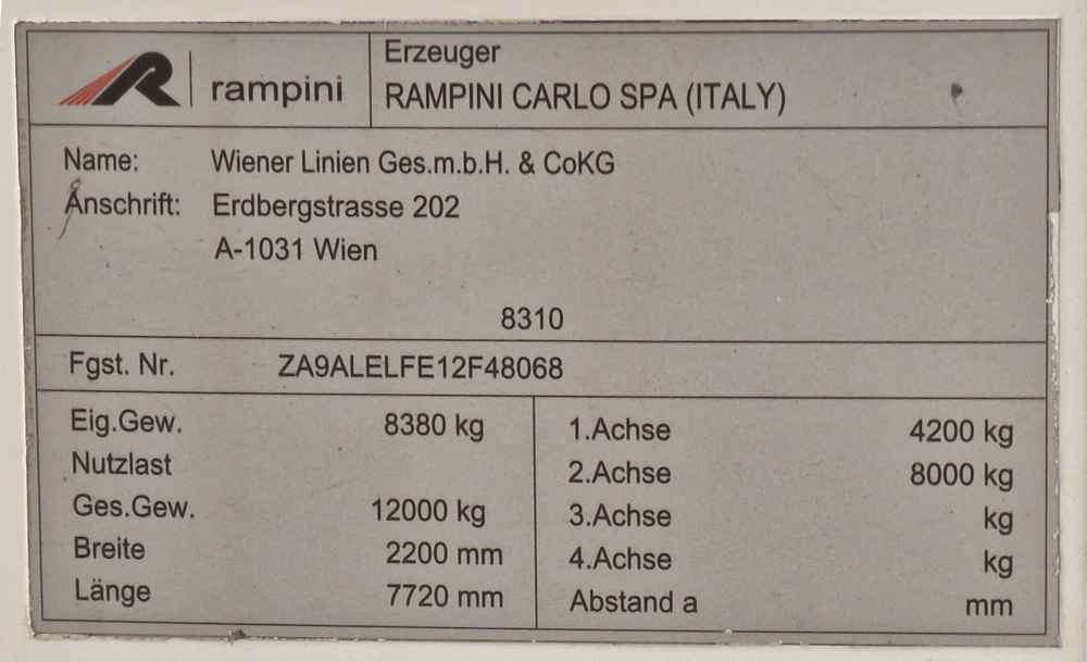 Австрия, Rampini Alé EL № 8310