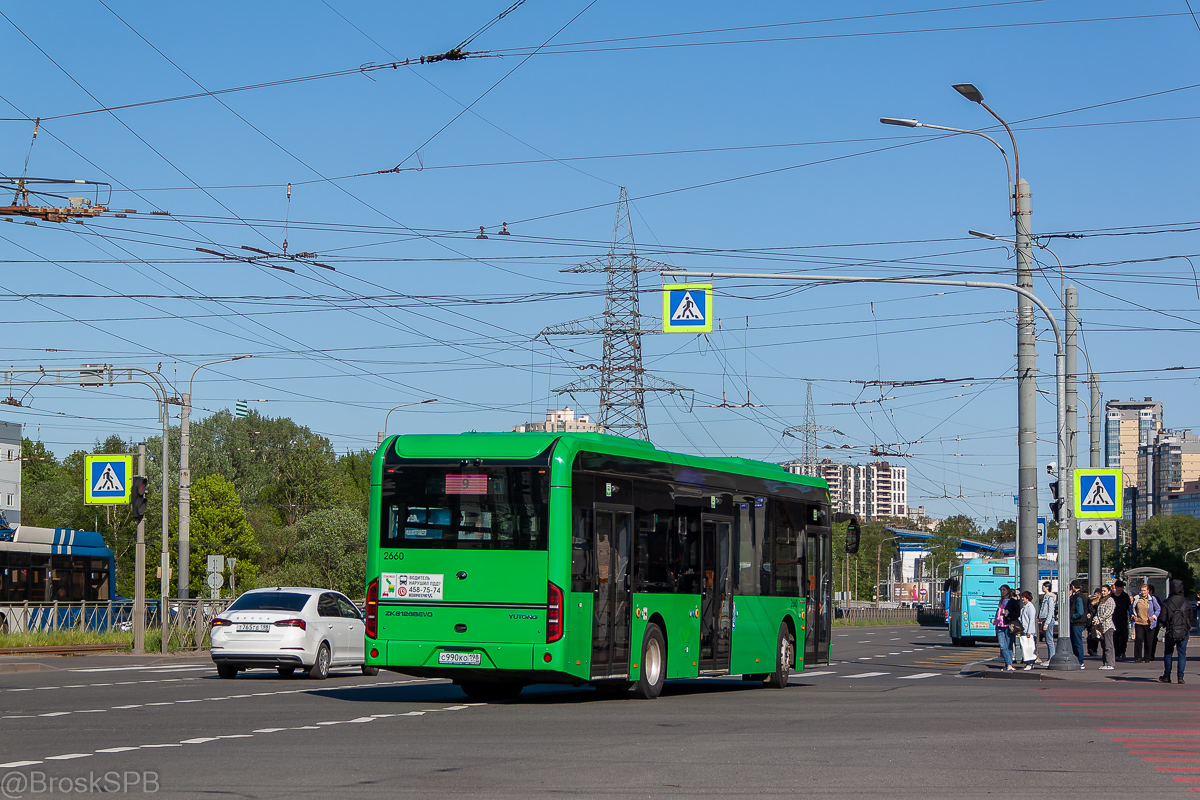 Санкт-Петербург, Yutong ZK6126BEVG № 2660