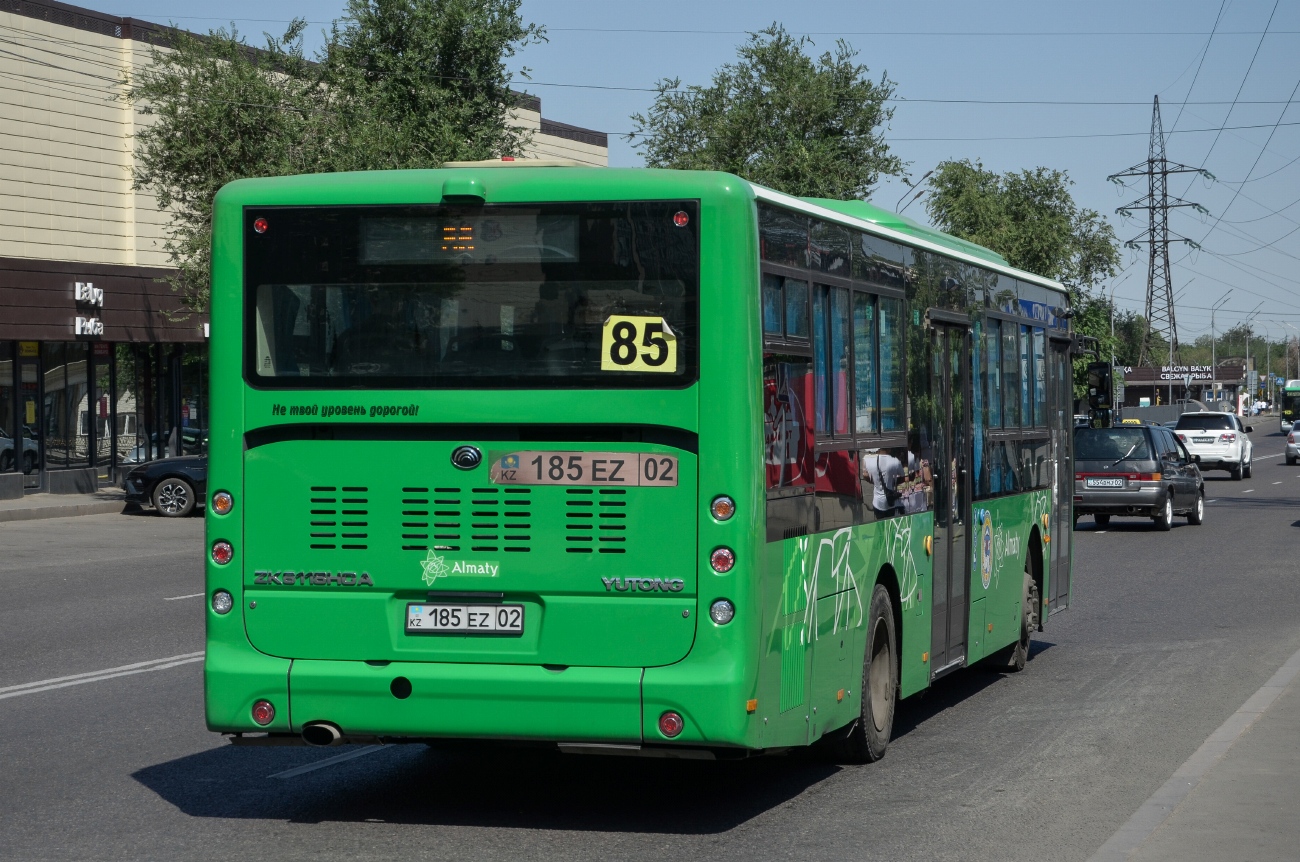 Алматы, Yutong ZK6118HGA (QazTehna) № 185 EZ 02