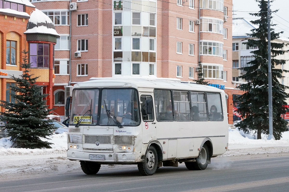 Архангельская область, ПАЗ-32054 № О 393 ВН 29