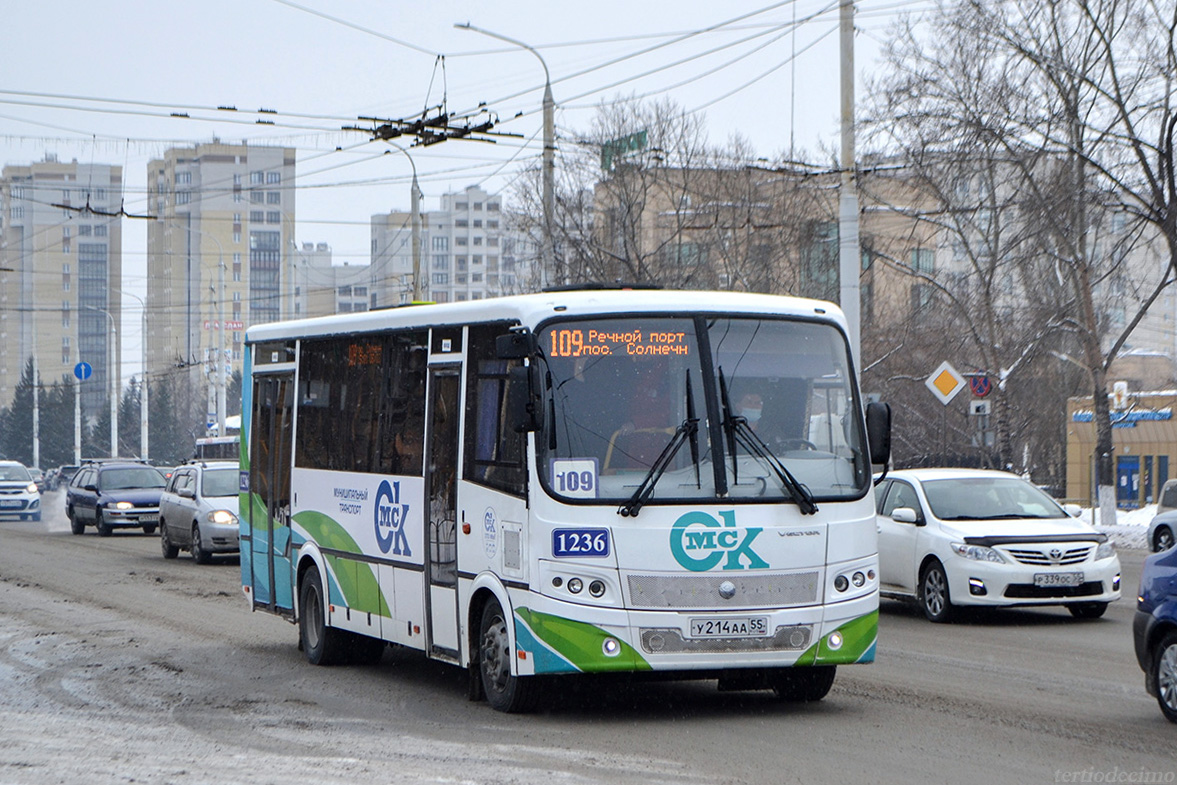Omsk region, PAZ-320414-04 "Vektor" (1-2) # 1236