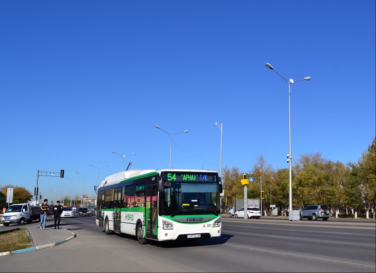 Астана, IVECO Urbanway 12M Hybrid (СарыаркаАвтоПром) № A301