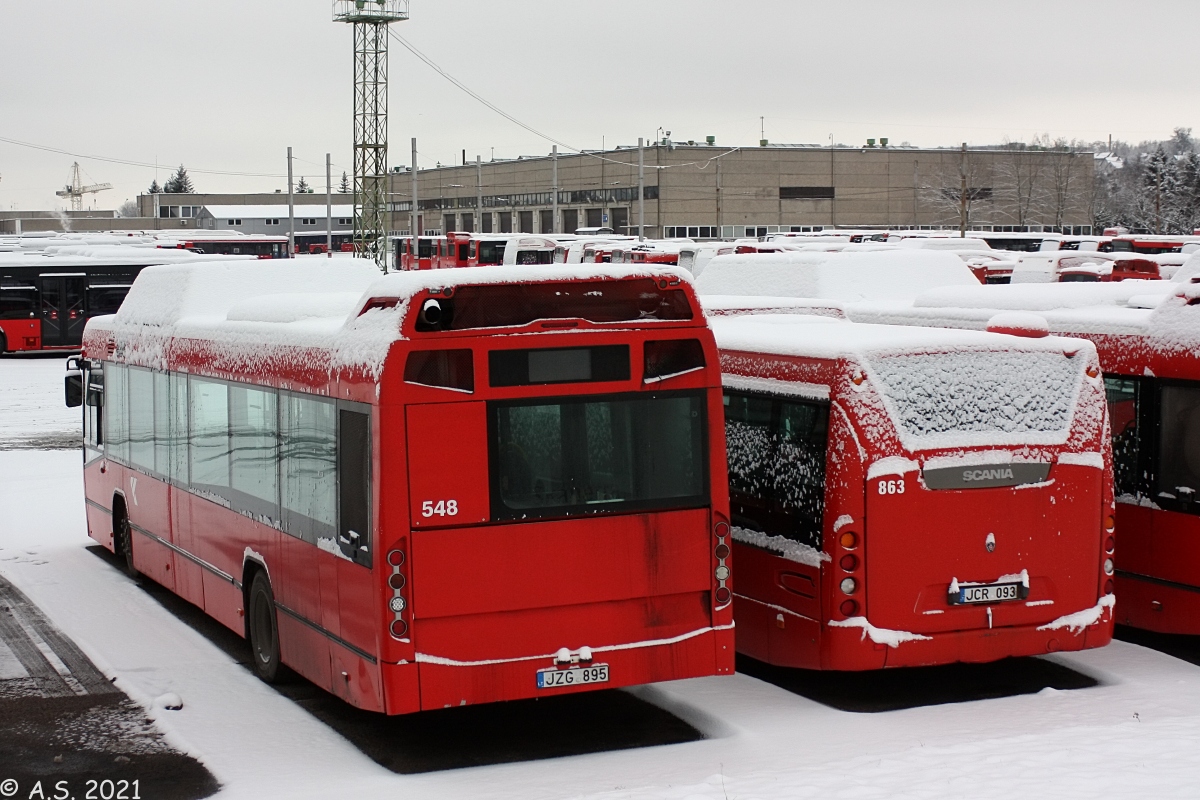 Литва, Volvo 7700 CNG № 548; Литва, Scania OmniCity II № 863