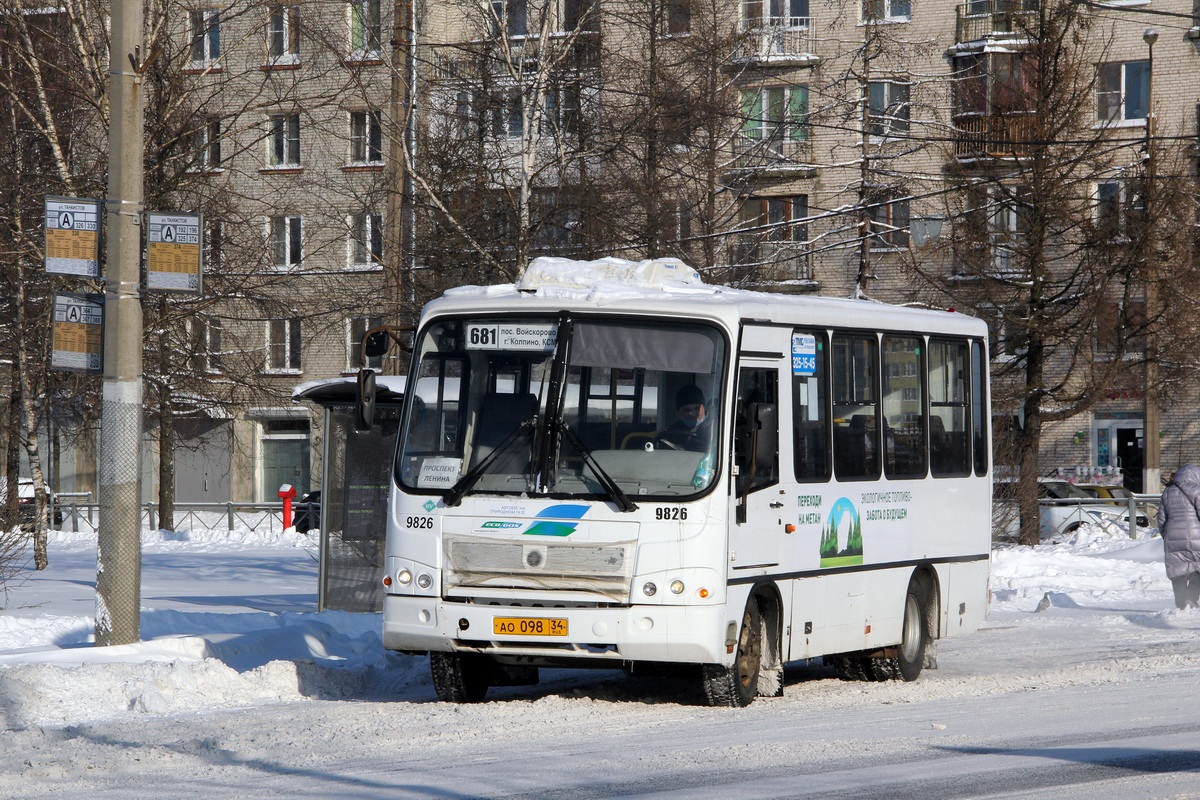 Санкт-Петербург, ПАЗ-320302-11 № 9826