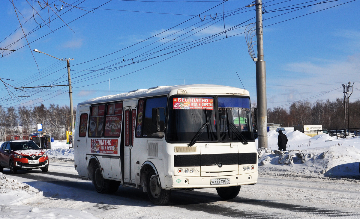 Омская область, ПАЗ-32053 № О 777 СВ 55