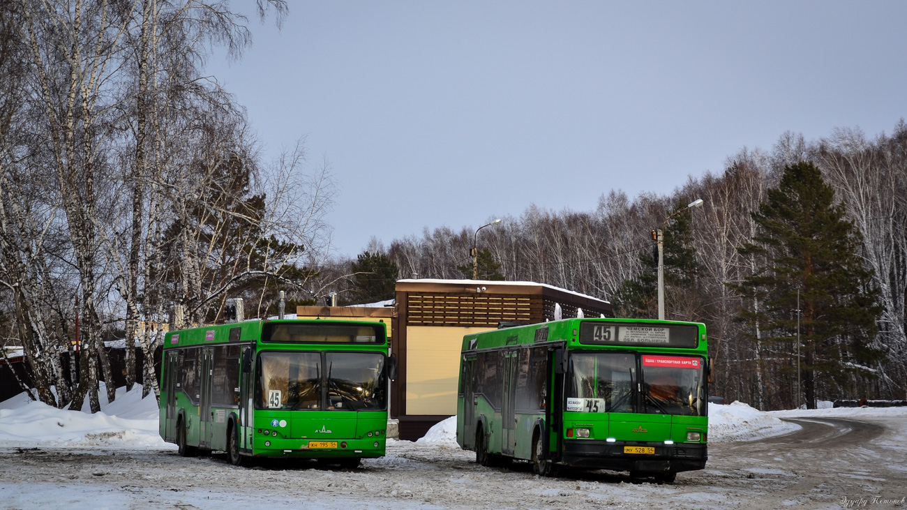 Novosibirsk region, MAZ-103.465 Nr. КН 195 54; Novosibirsk region, MAZ-103.075 Nr. 4160