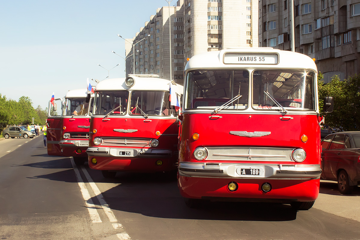 Észtország, Ikarus  55.52 sz.: A 188; Szentpétervár — IV St.Petersburg Retro Transport Parade, May 26, 2018