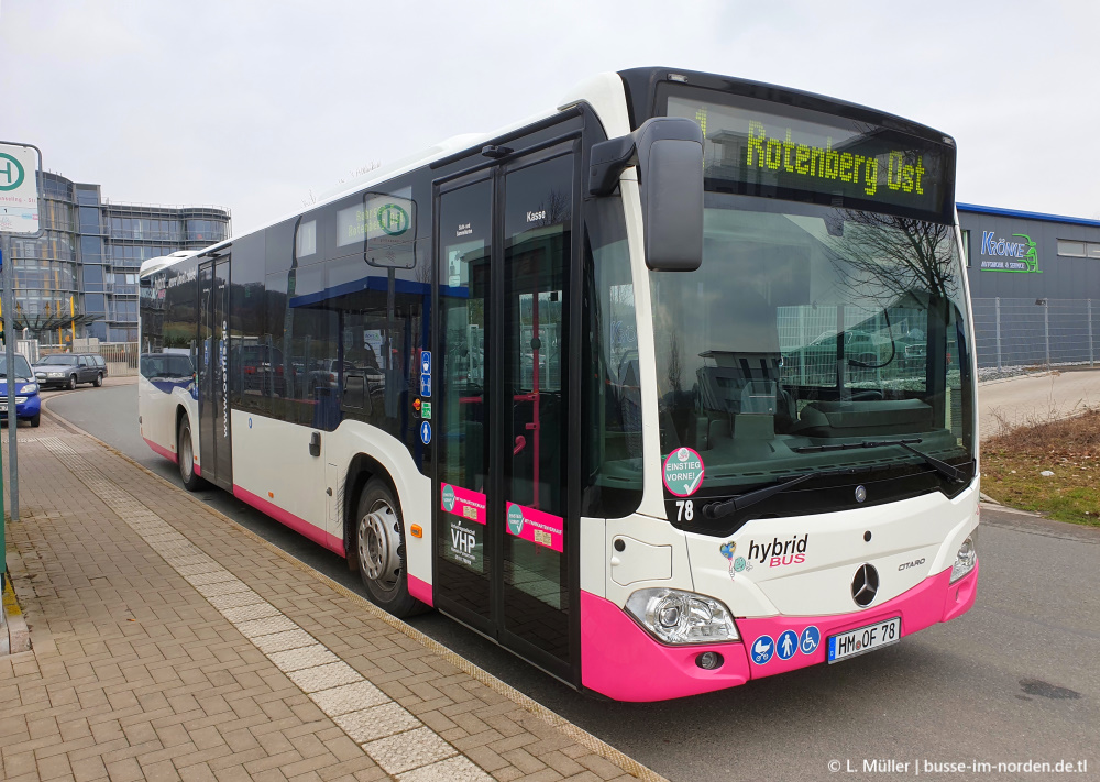 Нижняя Саксония, Mercedes-Benz Citaro C2 hybrid № 78