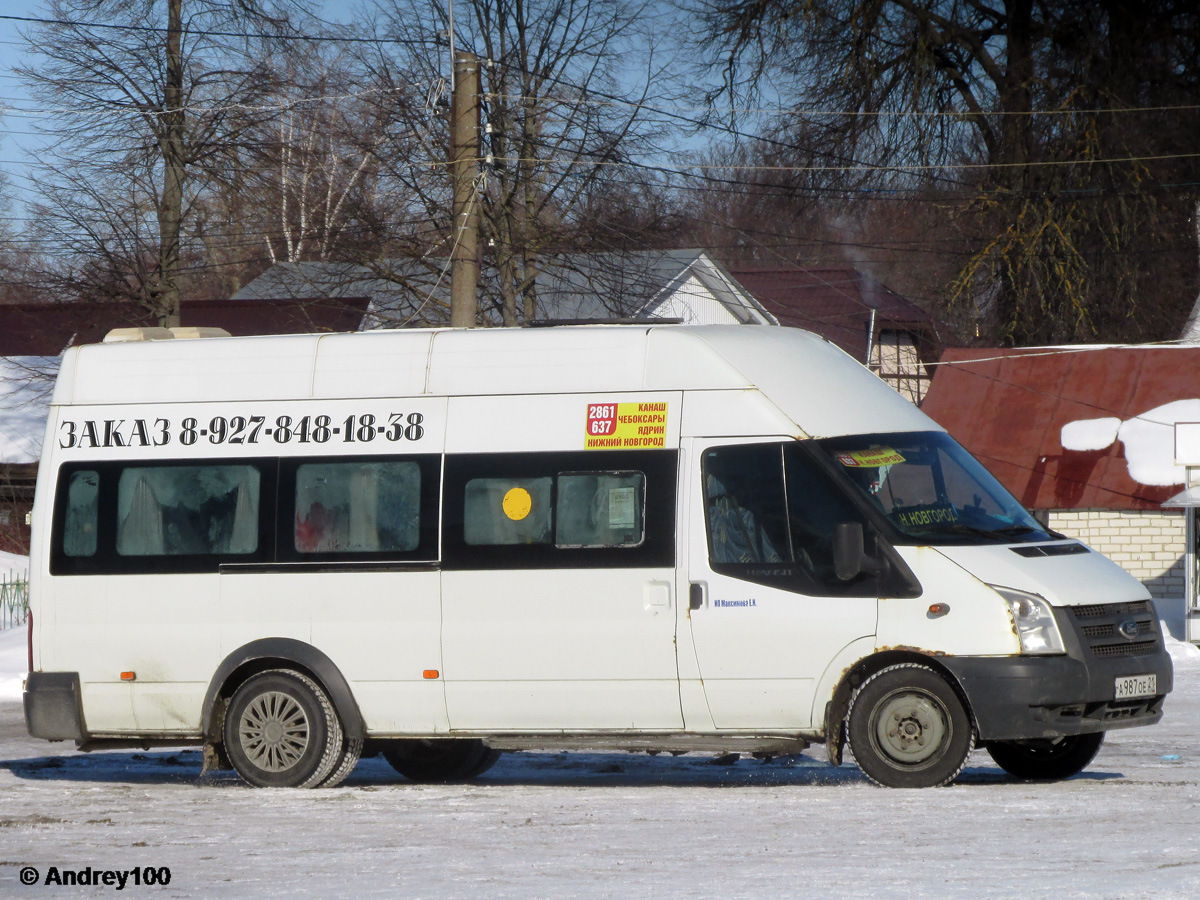 Чувашия, Промтех-224320, 21, 22 (Ford Transit) № А 987 ОЕ 21