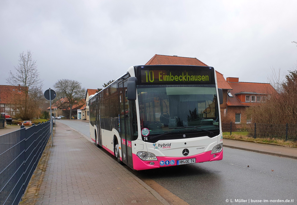 Нижняя Саксония, Mercedes-Benz Citaro C2 hybrid № 74