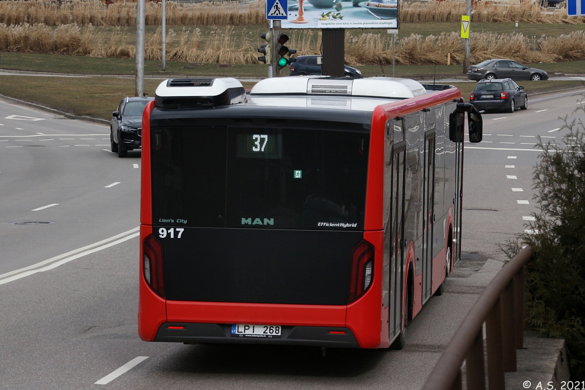 Литва, MAN 12C Lion's City 12 NL330 EfficientHybrid № 917