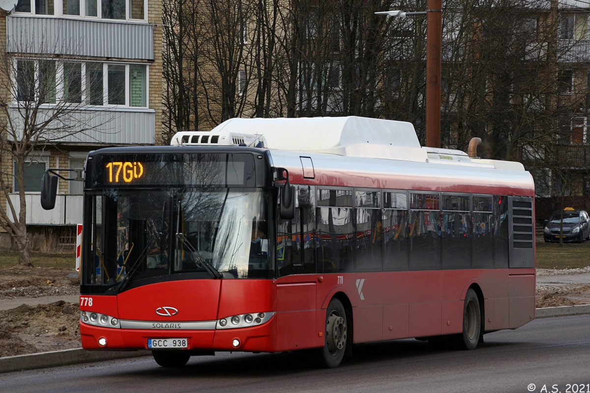 Литва, Solaris Urbino III 12 CNG № 778