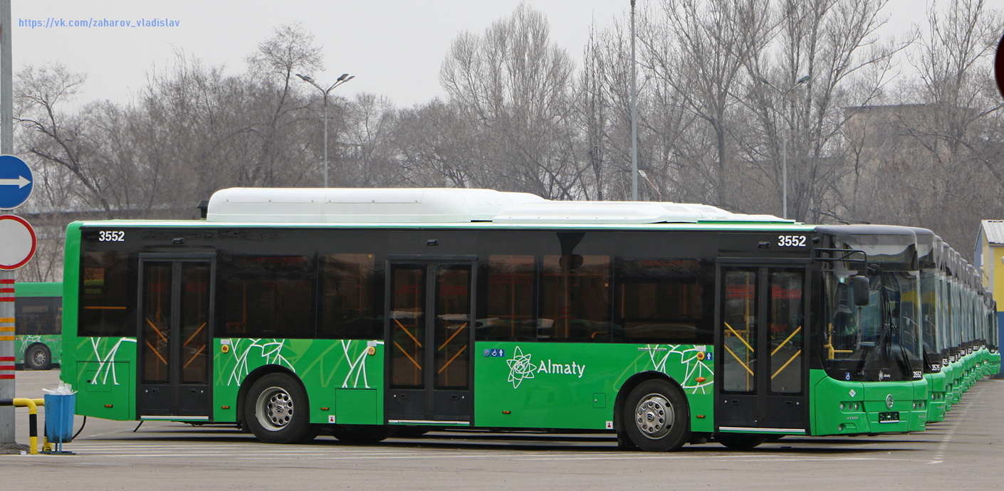 Almaty, Golden Dragon XML6125CN (Hyundai Trans Auto) № 3552; Almaty — Bus fleets; Almaty — New buses