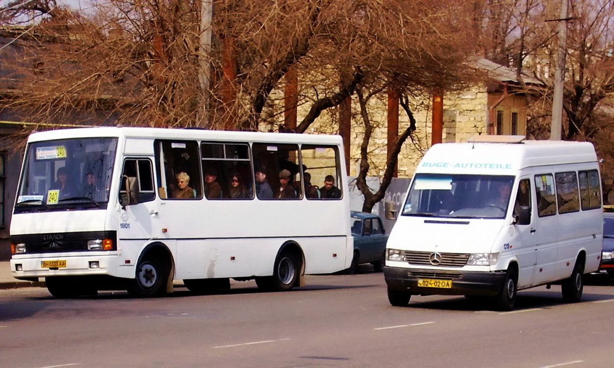 Odessa region, BAZ-A079.04 "Etalon" # 1801; Odessa region, Mercedes-Benz Sprinter W903 312D # 2519