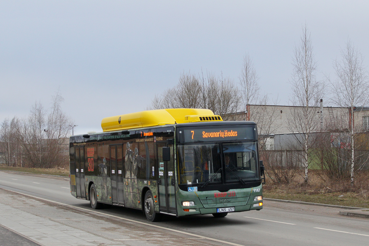 Литва, MAN A21 Lion's City NL243 CNG № 1167