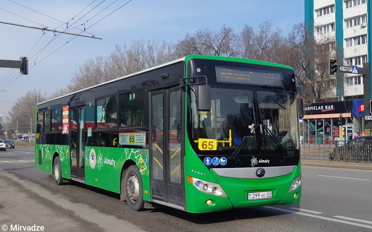 Алматы, Yutong ZK6118HGA № 299 HD 02