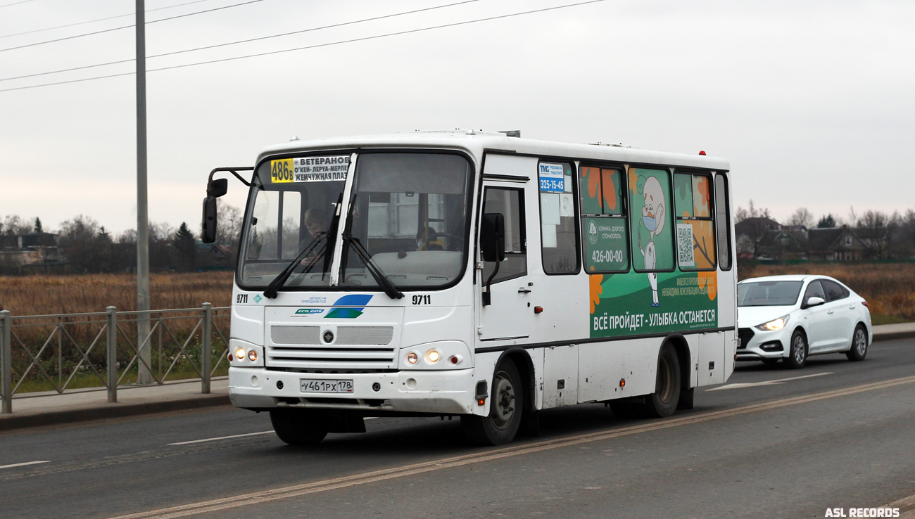 Санкт-Петербург, ПАЗ-320302-11 № 9711