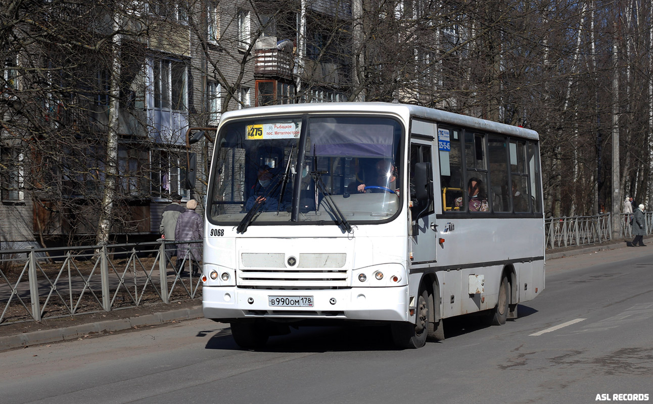 Санкт-Петербург, ПАЗ-320402-05 № 9068