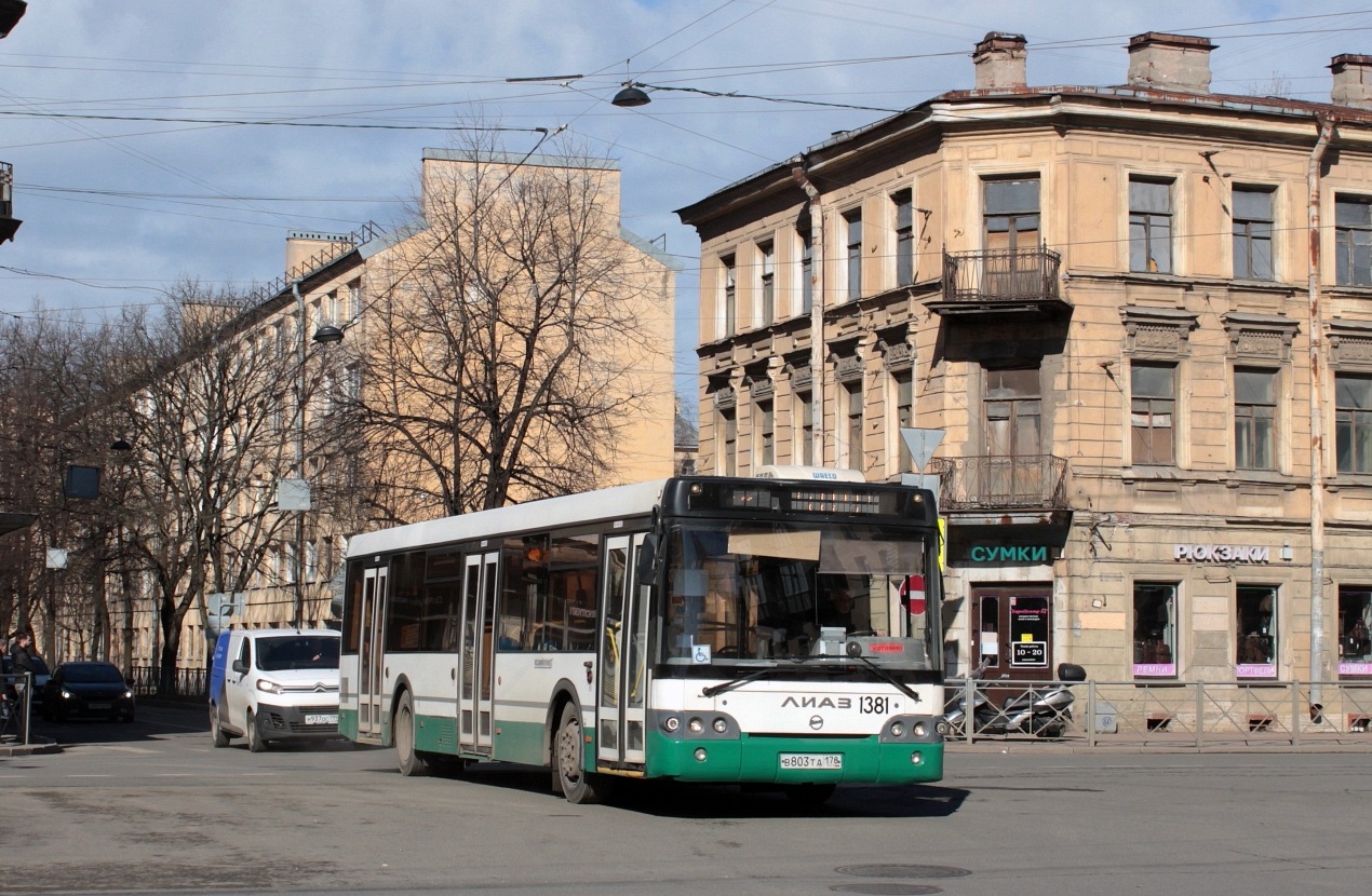 Санкт-Петербург, ЛиАЗ-5292.60 № 1381