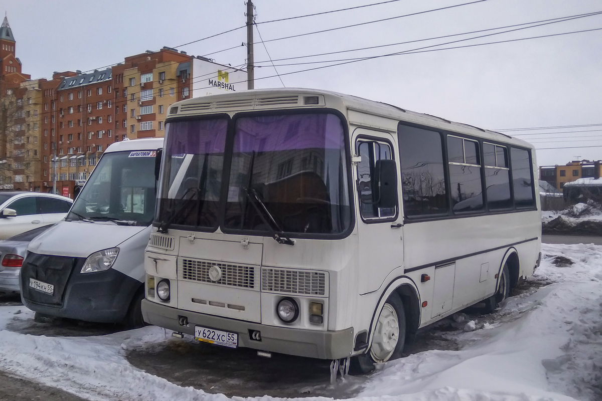 Омская область, ПАЗ-32053 № У 622 ХС 55