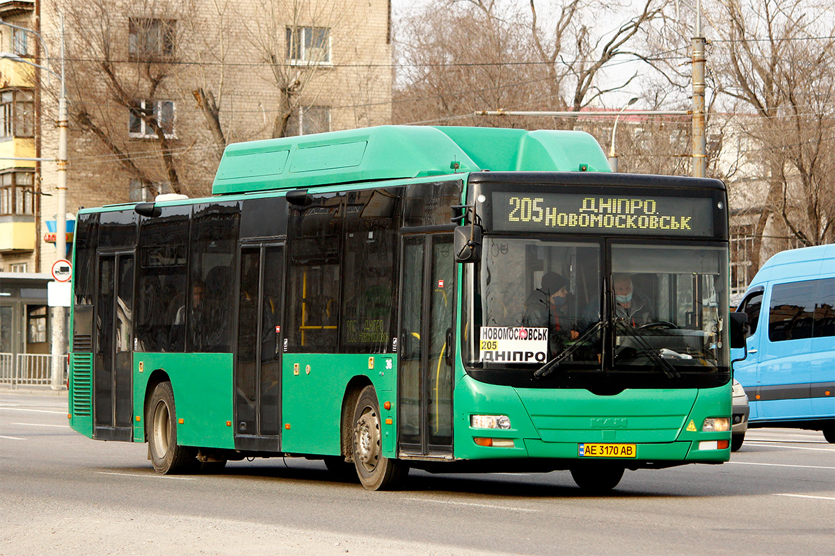 Дніпропетровська область, MAN A21 Lion's City NL313 CNG № 36