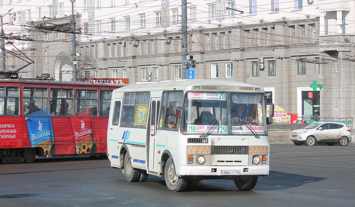 Chelyabinsk region, PAZ-32053 # С 886 СТ 174