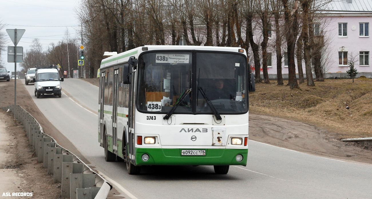 Санкт-Петербург, ЛиАЗ-5256.60 № 3743