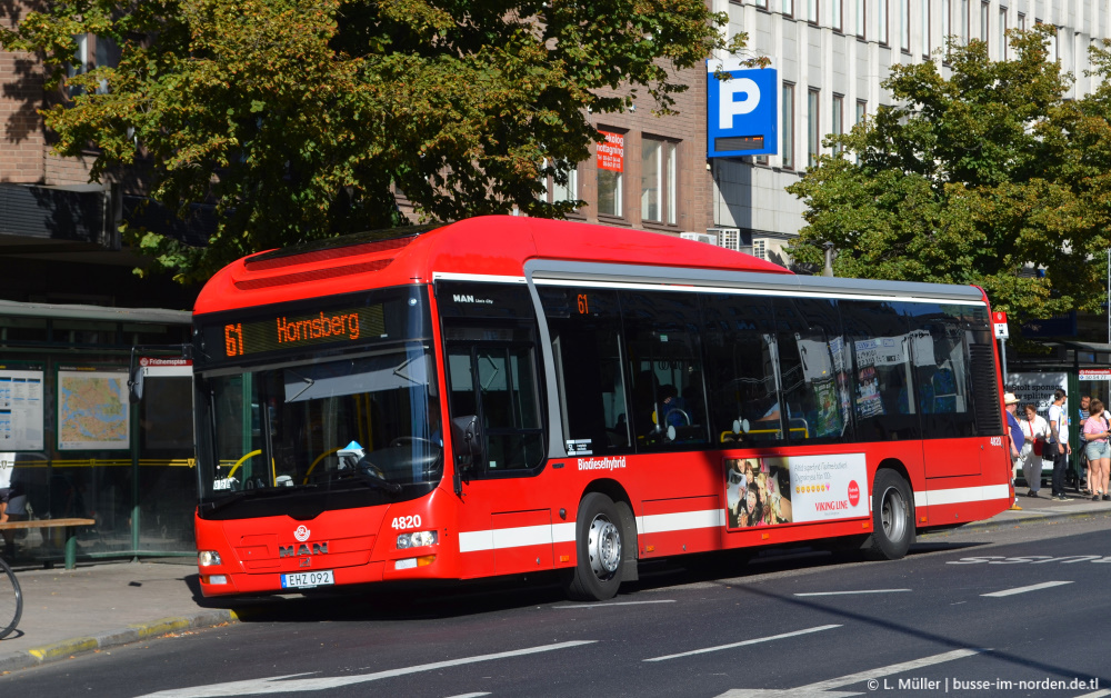Швеция, MAN A37 Lion's City Hybrid NL253 № 4820