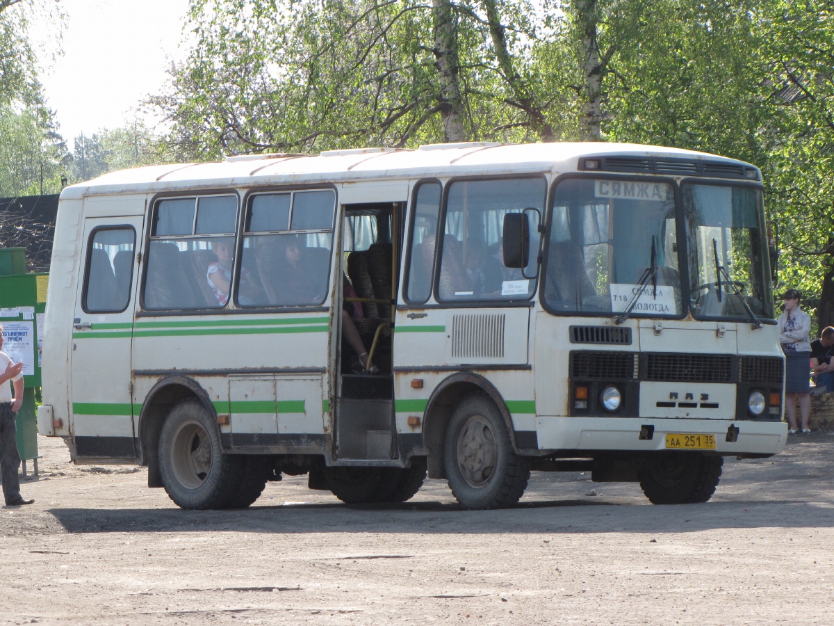 Вологодская область, ПАЗ-32053 № АА 251 35