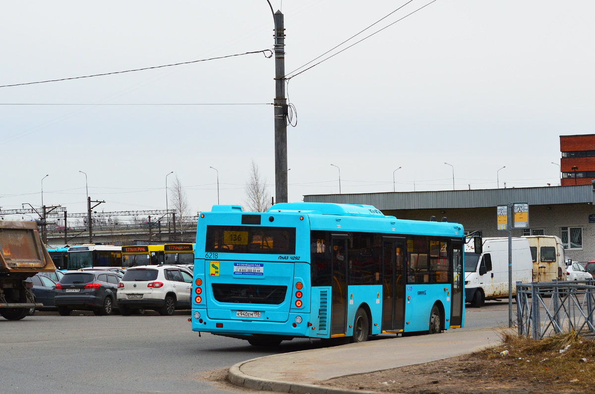 Санкт-Петербург, ЛиАЗ-4292.60 (1-2-1) № 6218