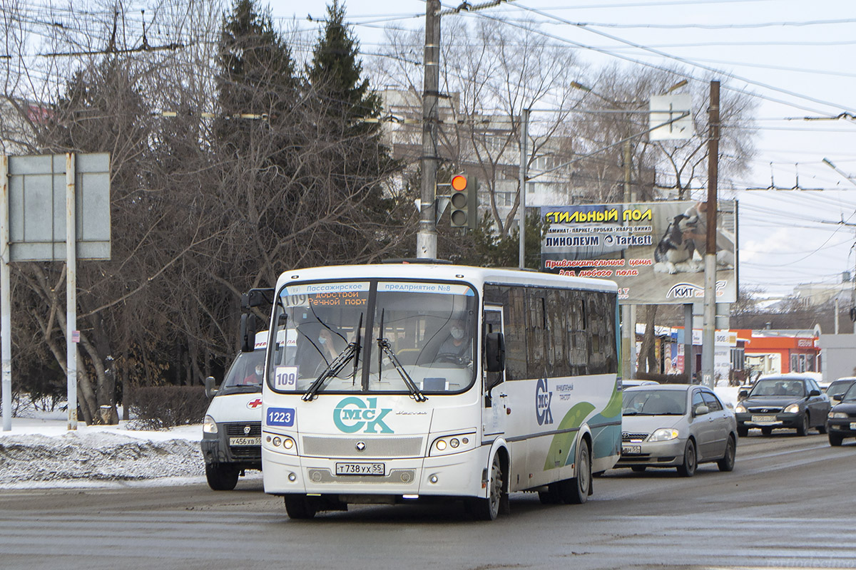 Omsk region, PAZ-320414-04 "Vektor" (1-2) # 1223