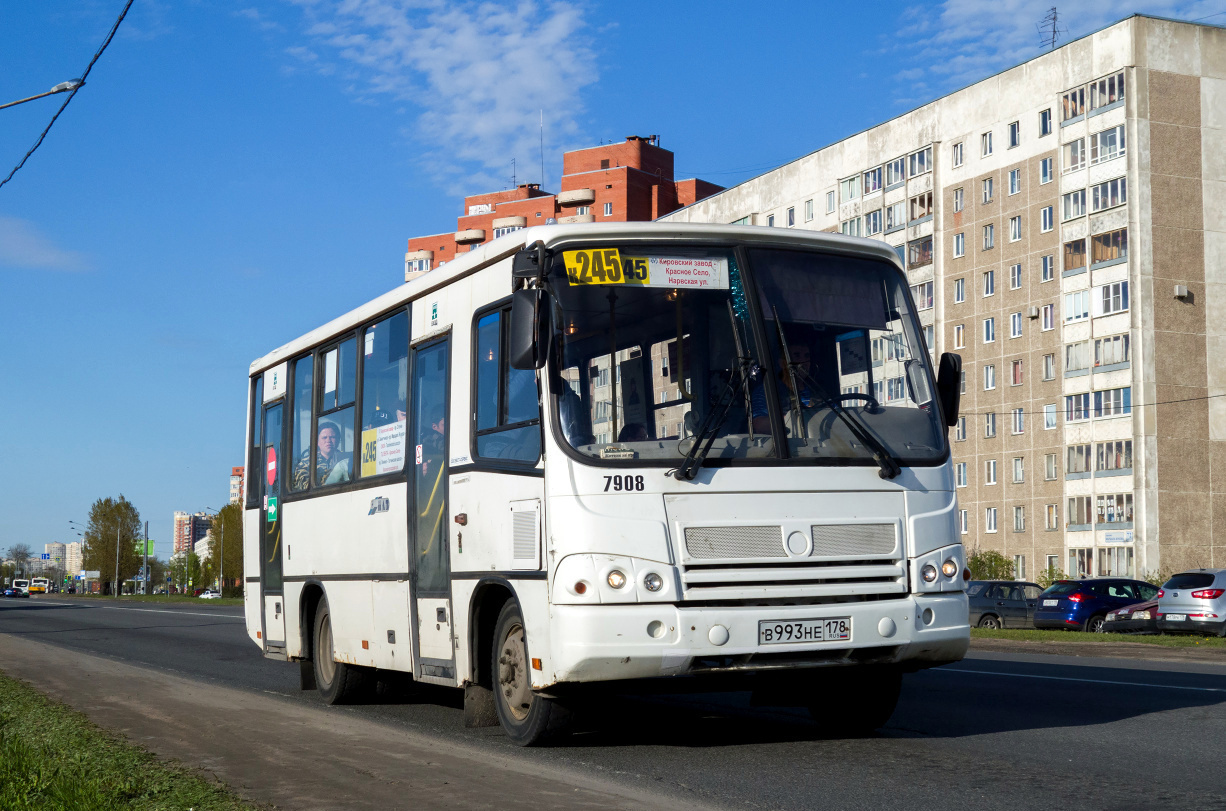 Санкт-Петербург, ПАЗ-320402-05 № 7908