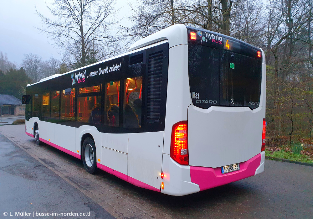 Нижняя Саксония, Mercedes-Benz Citaro C2 hybrid № 83