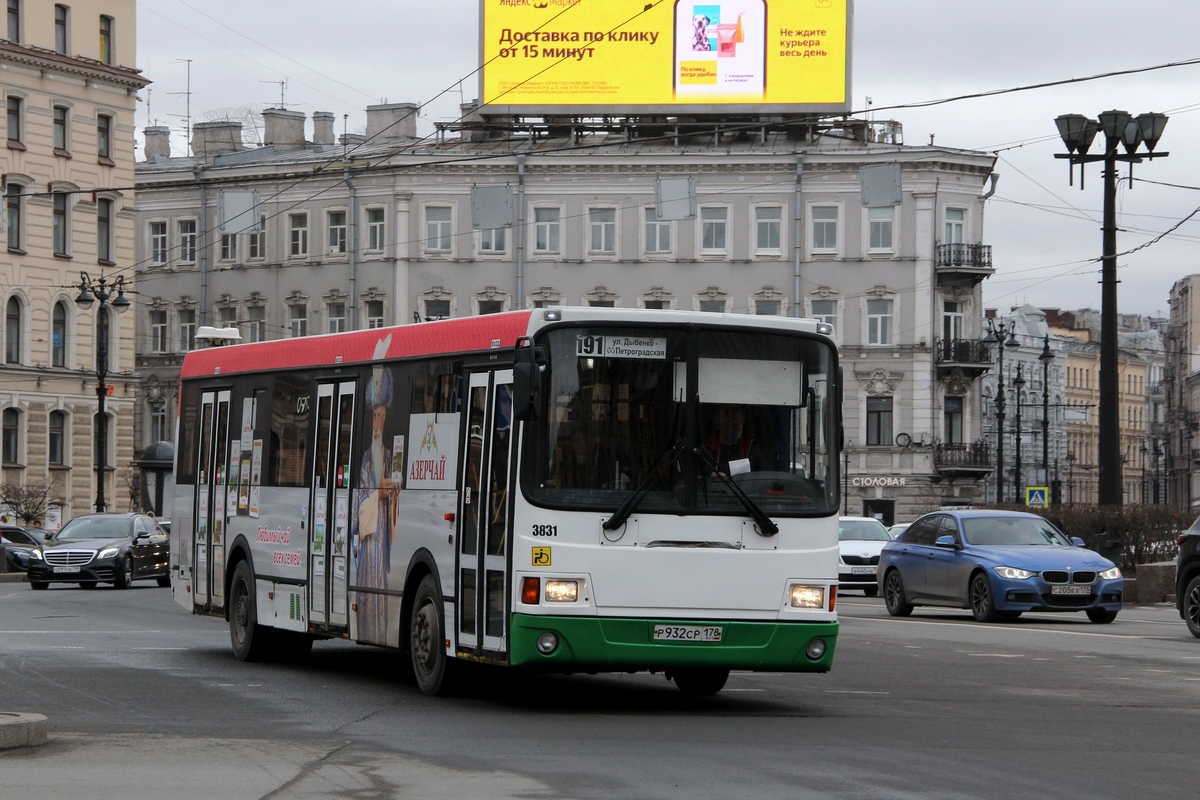 Санкт-Петербург, ЛиАЗ-5293.60 № 3831