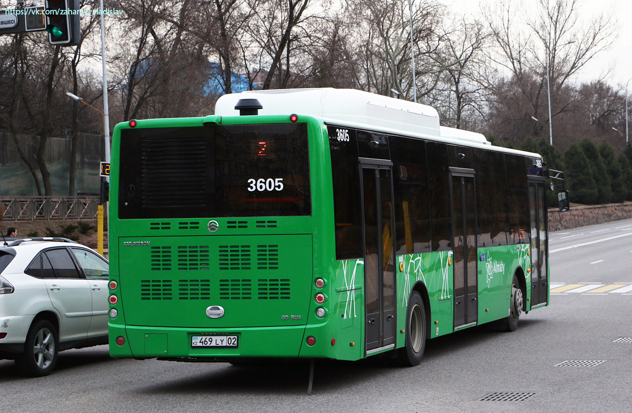 Алматы, Golden Dragon XML6125CN (Hyundai Trans Auto) № 3605 Алматы, Golden Dragon XML6125CN (Hyundai Trans Auto) № 3605