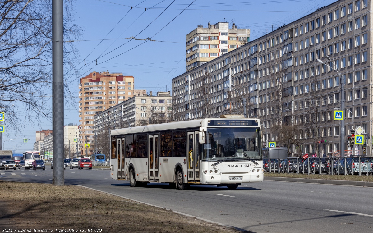 Санкт-Петербург, ЛиАЗ-5292.60 № 2143