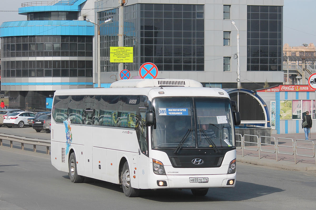 Челябинская область, Hyundai Universe Space Luxury № Н 655 ТЕ 174