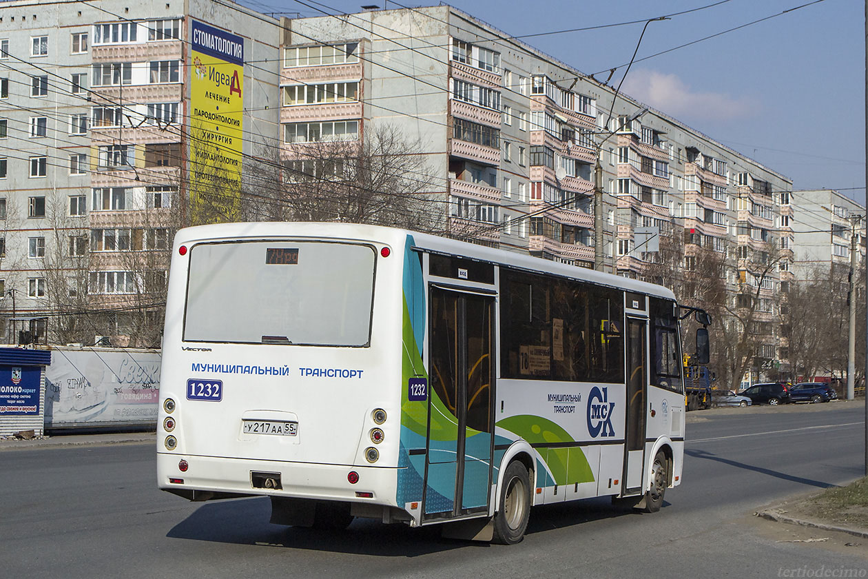 Omsk region, PAZ-320414-04 "Vektor" (1-2) č. 1232