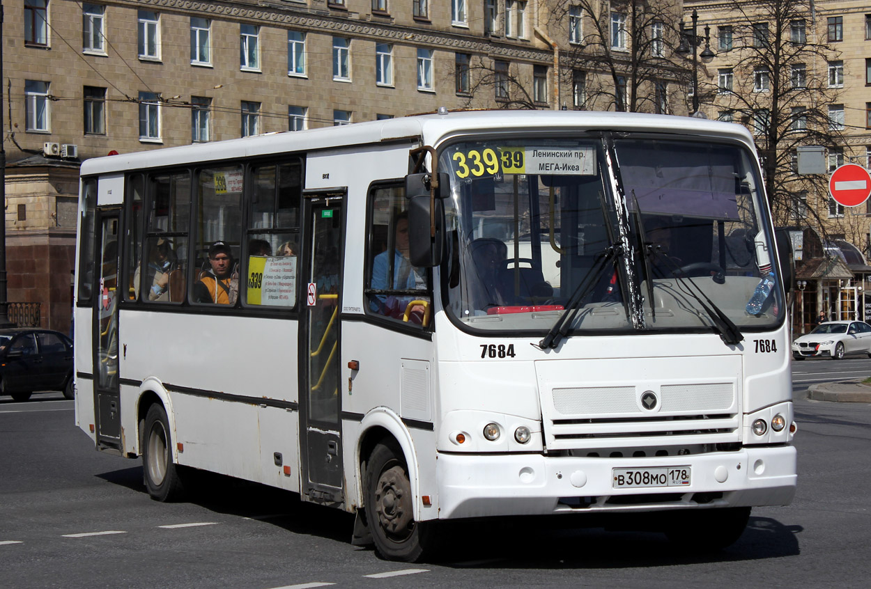 Санкт-Петербург, ПАЗ-320412-05 № 7684